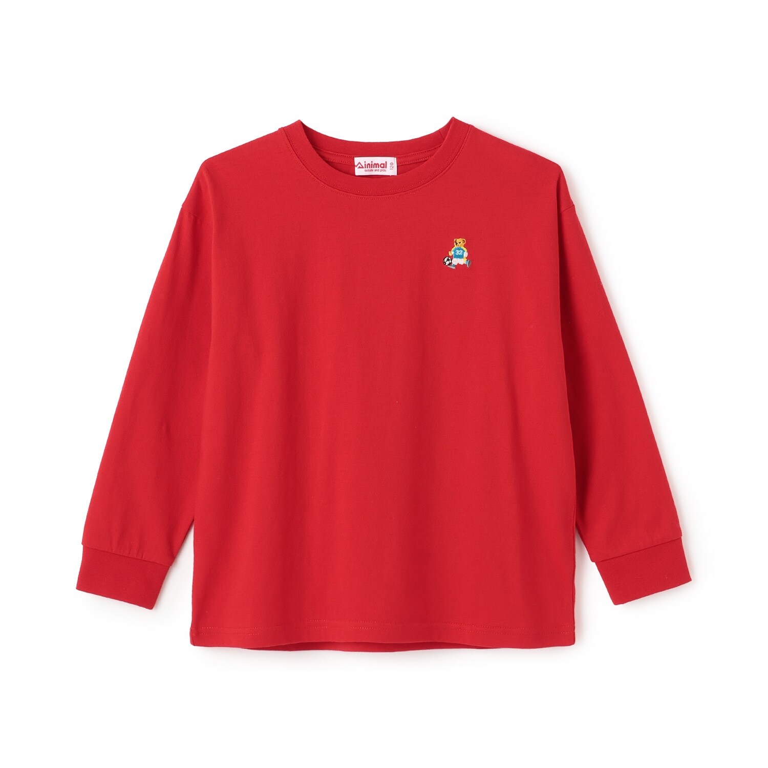 くまワンポイント天竺ロングＴシャツ