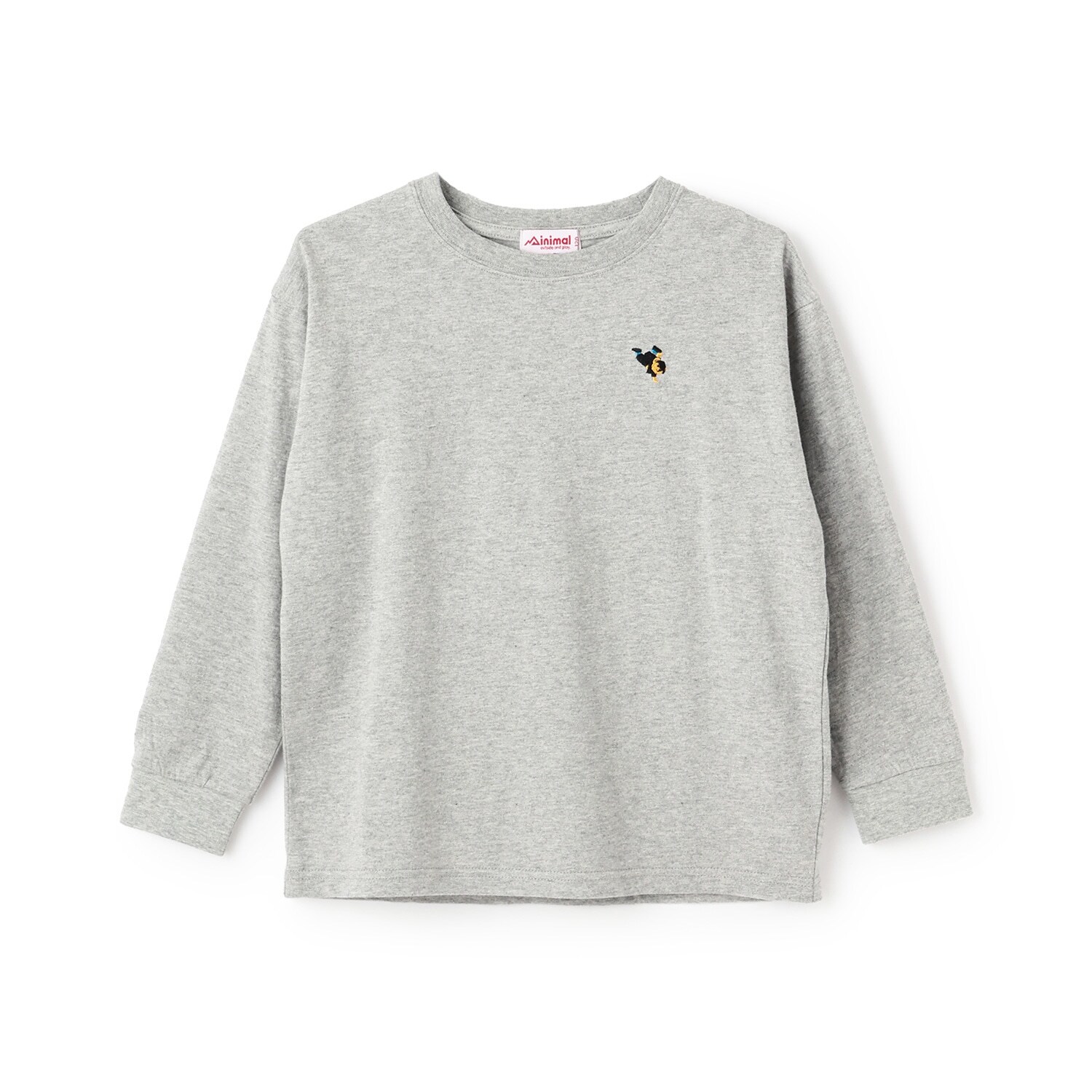 くまワンポイント天竺ロングＴシャツ