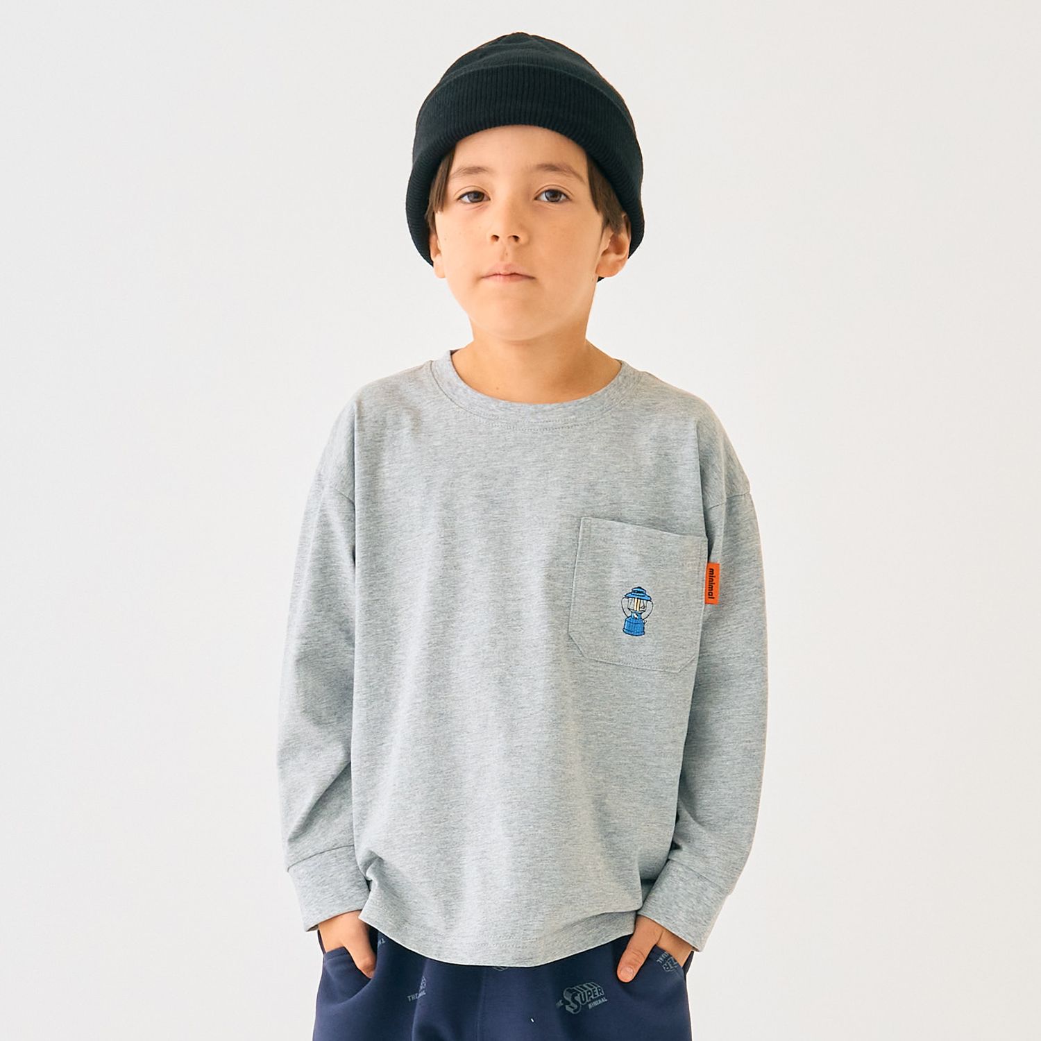 【防汚加工】アウトドアポケット刺しゅうロンT