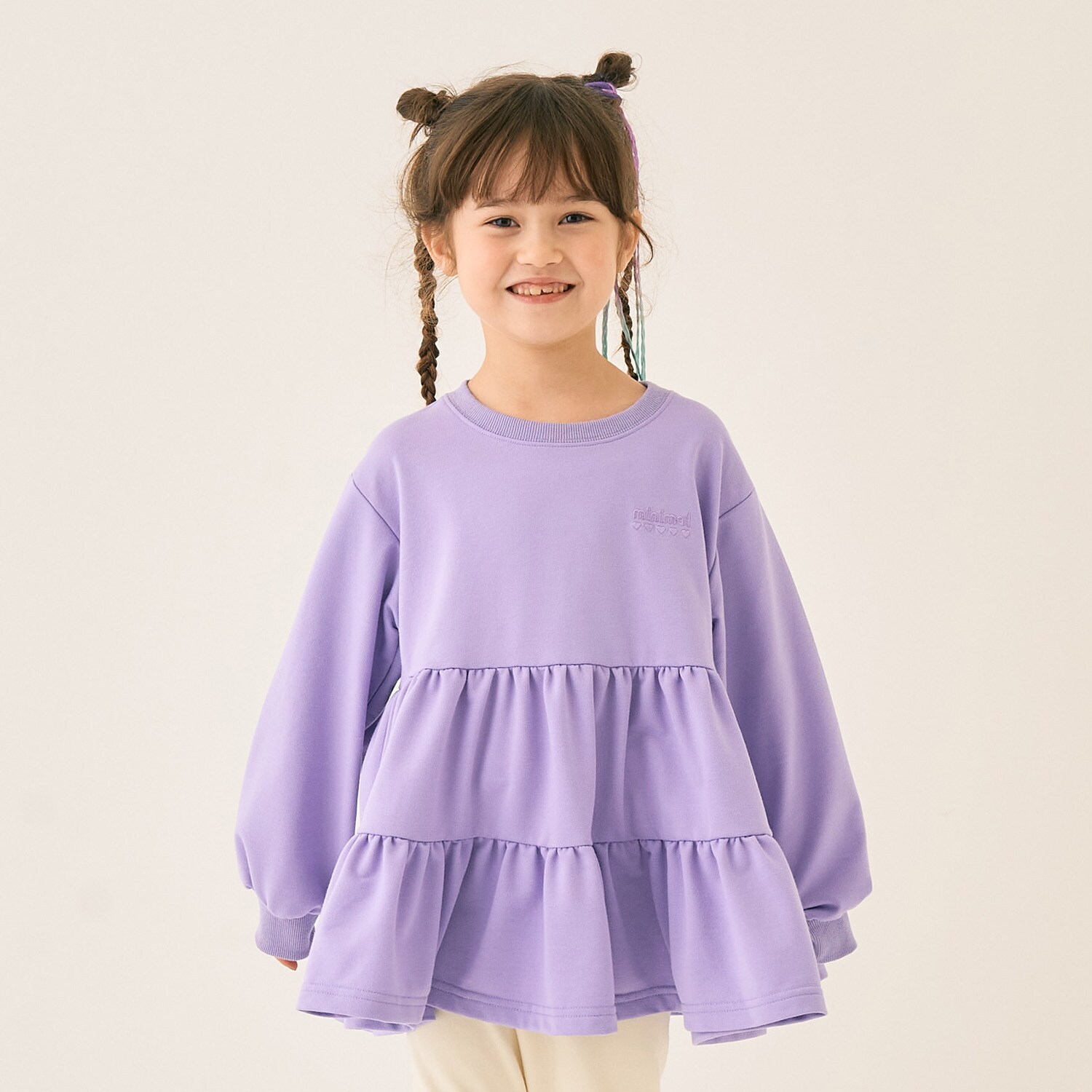 ミニ裏毛ティアードチュニック