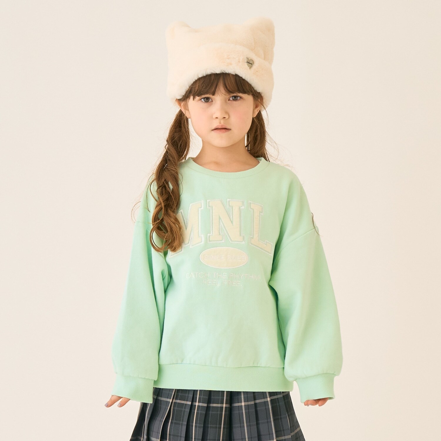 【裏起毛】【綿100】ルーズシルエットロゴプルオーバー/トレーナー