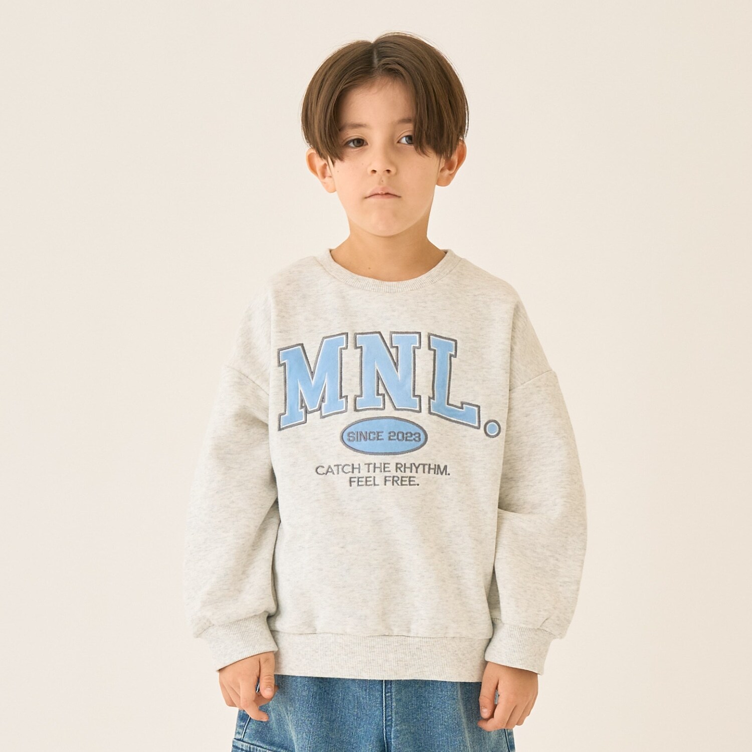 【裏起毛】【綿100】ルーズシルエットロゴプルオーバー/トレーナー