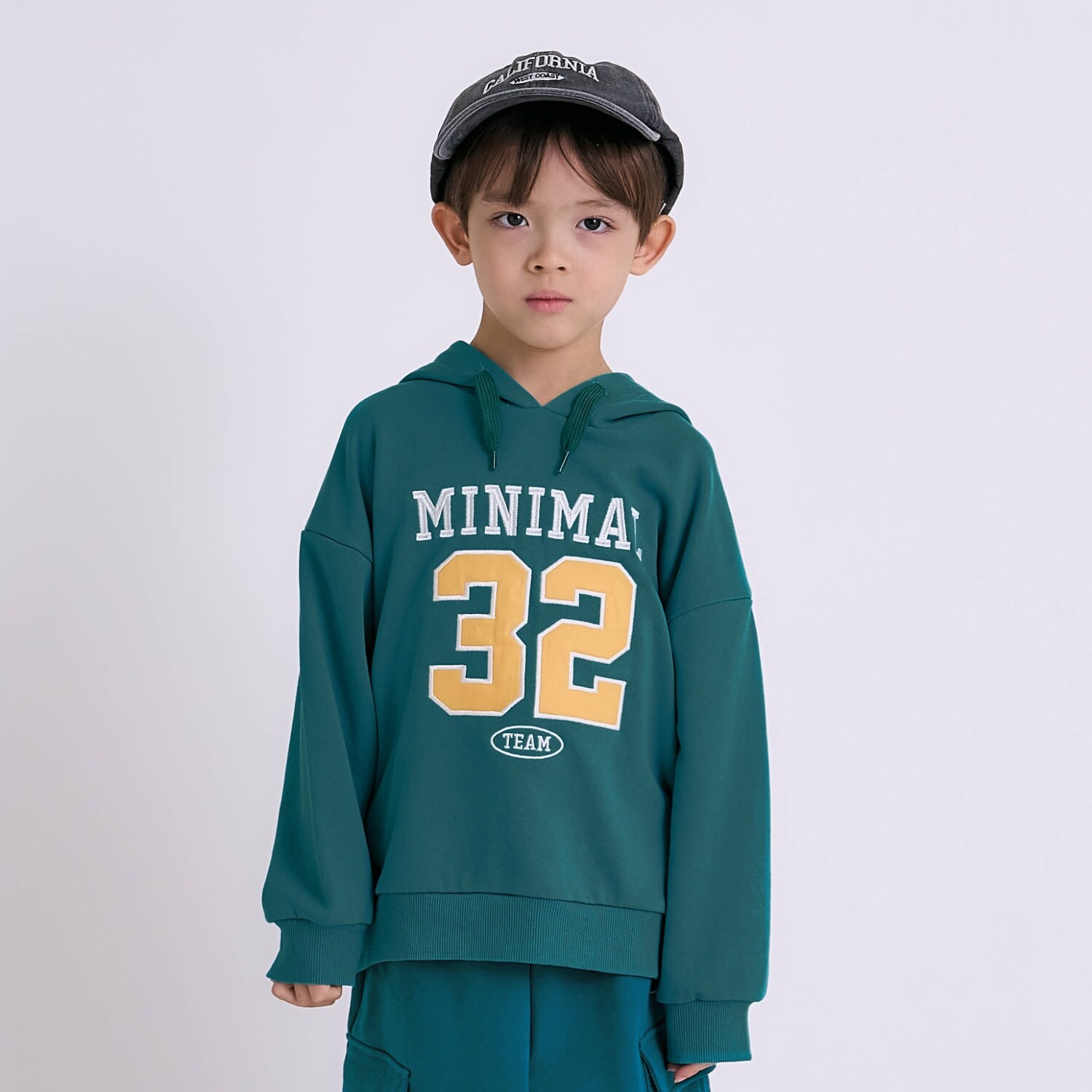 【裏起毛】【綿100】ナンバー＆ハートパーカー