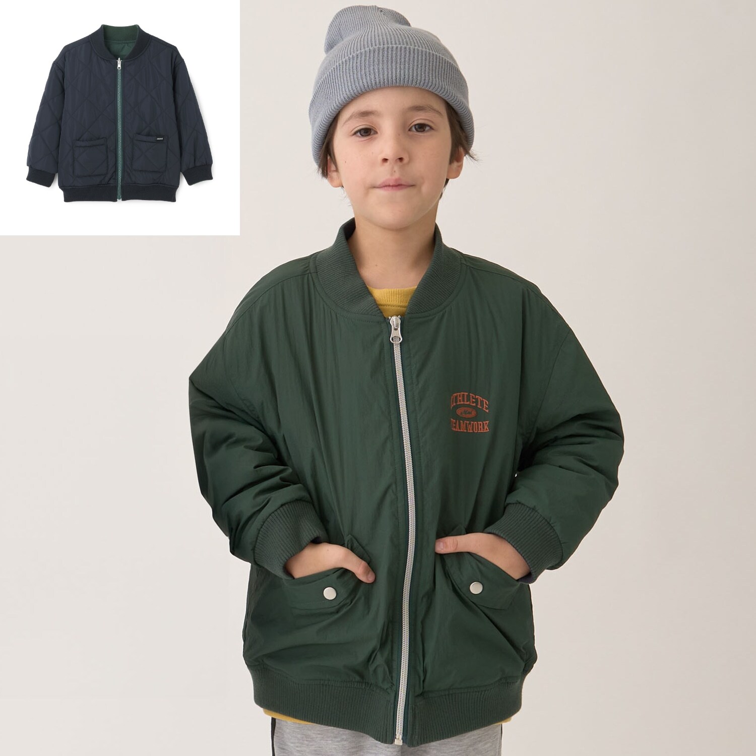 リバーシブルキルトMA-1