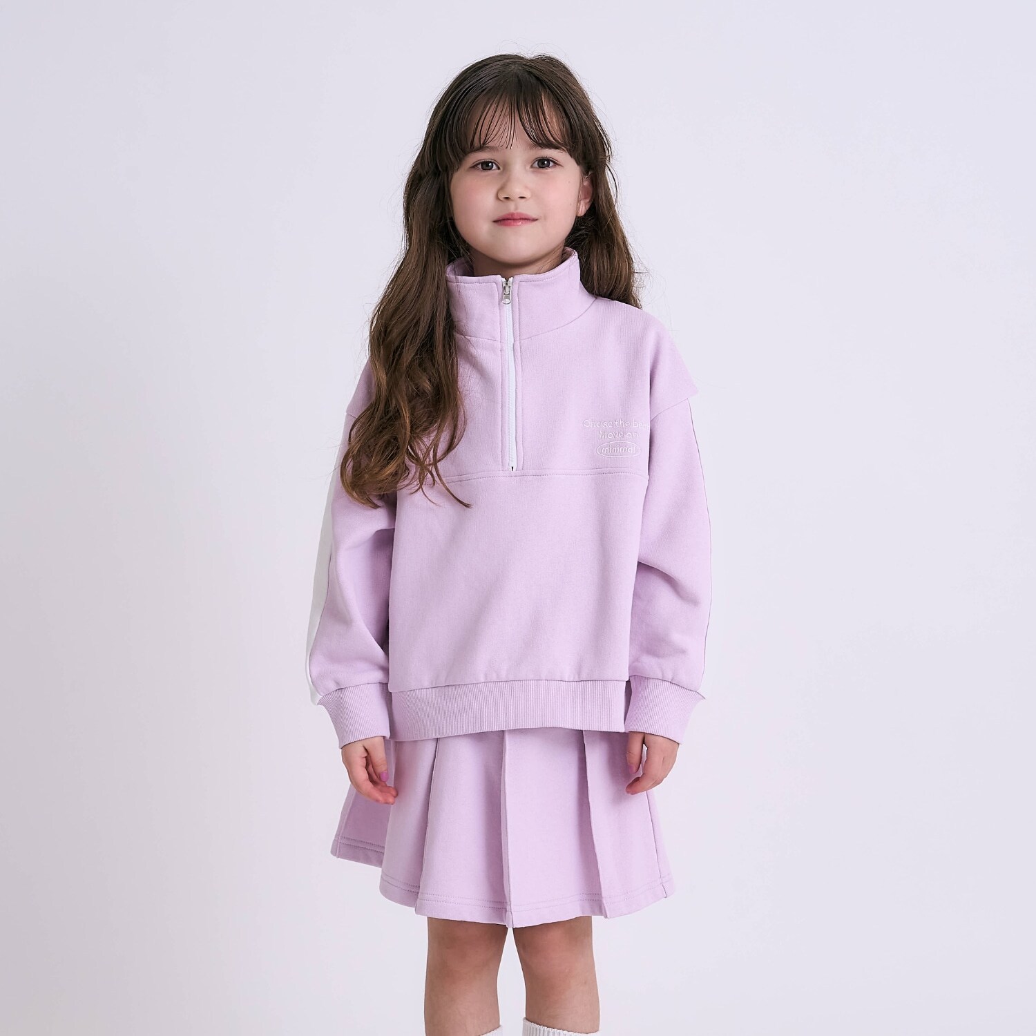 【裏起毛】【綿100】ハーフジップセットアップ