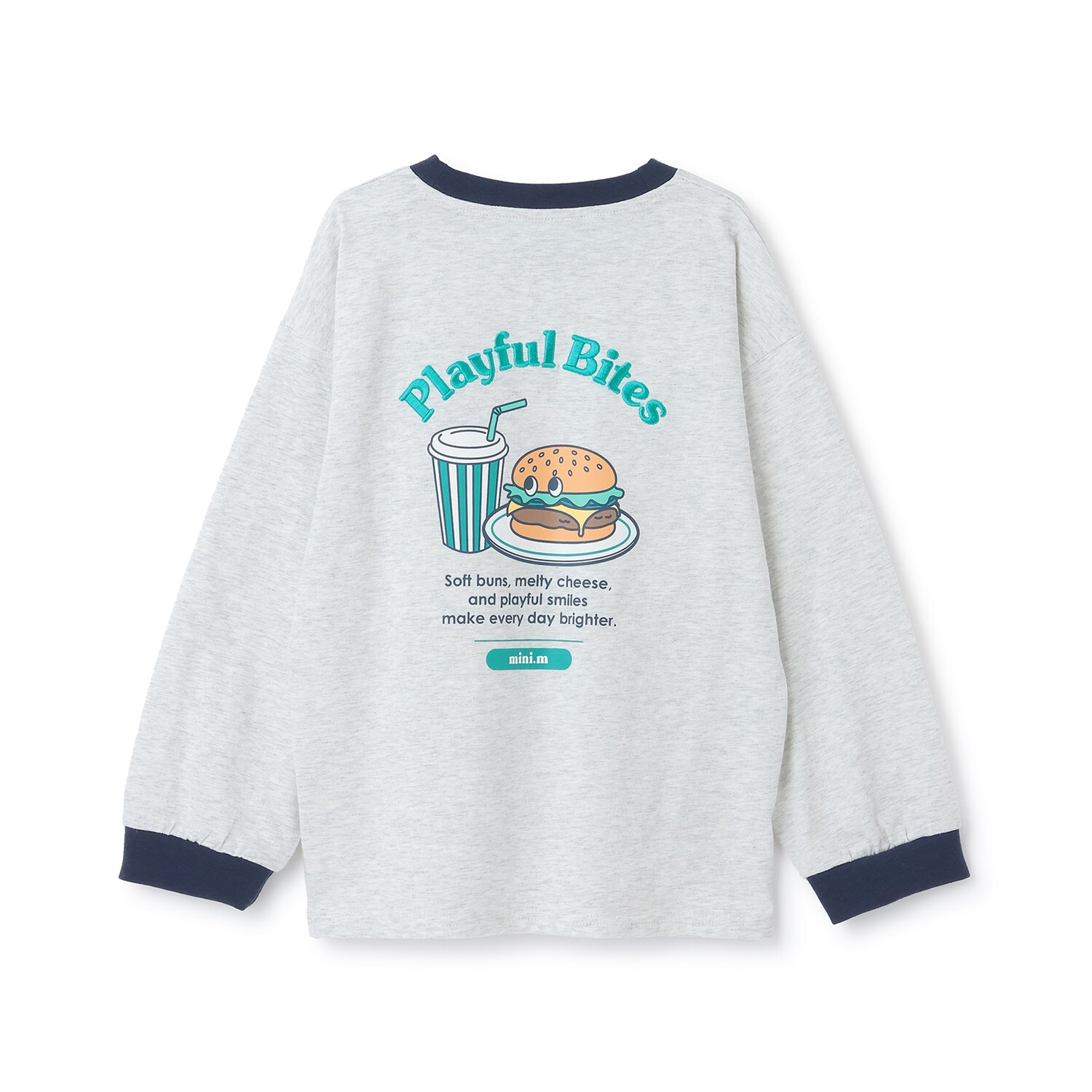 バックイラスト長袖Tシャツ