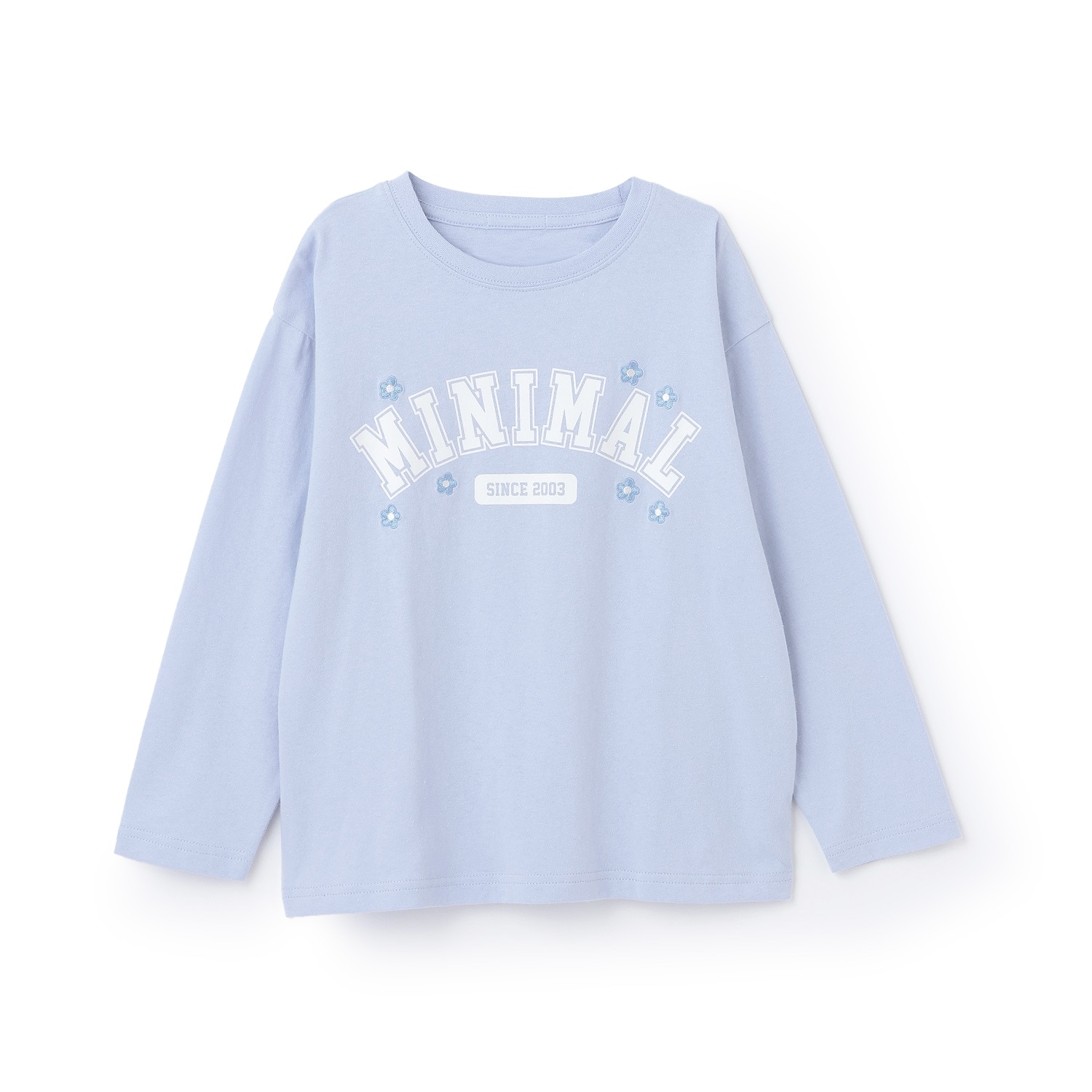 【綿100%】ハート＆フラワー長袖Tシャツ