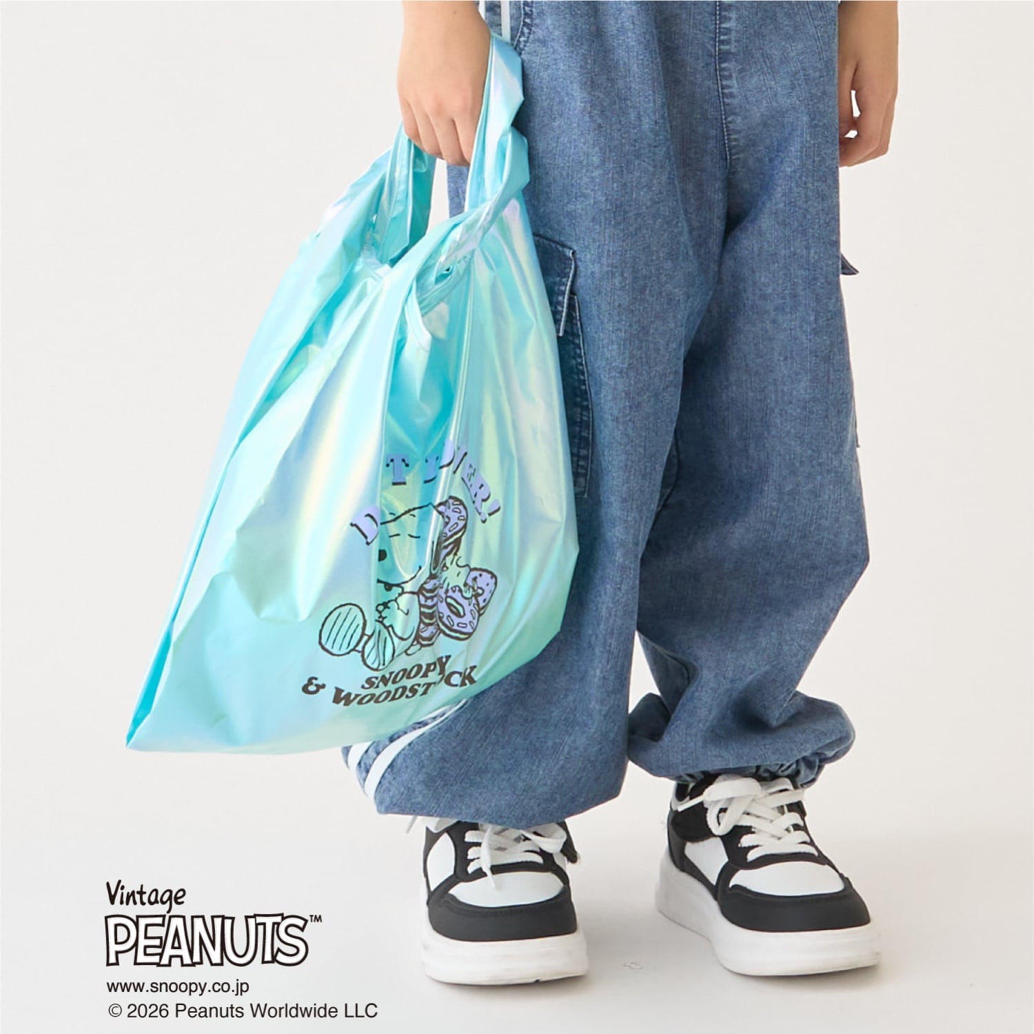 【SNOOPY】メタリックトートバッグ