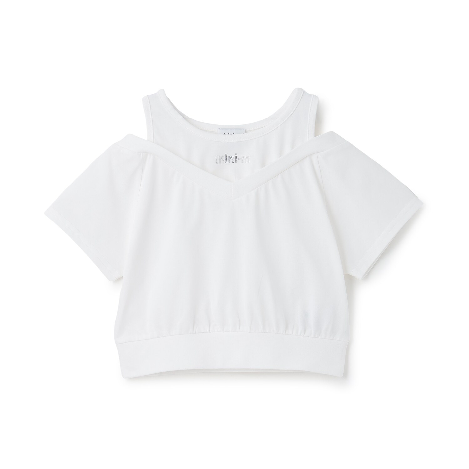 肩あきレイヤード半袖Tシャツ