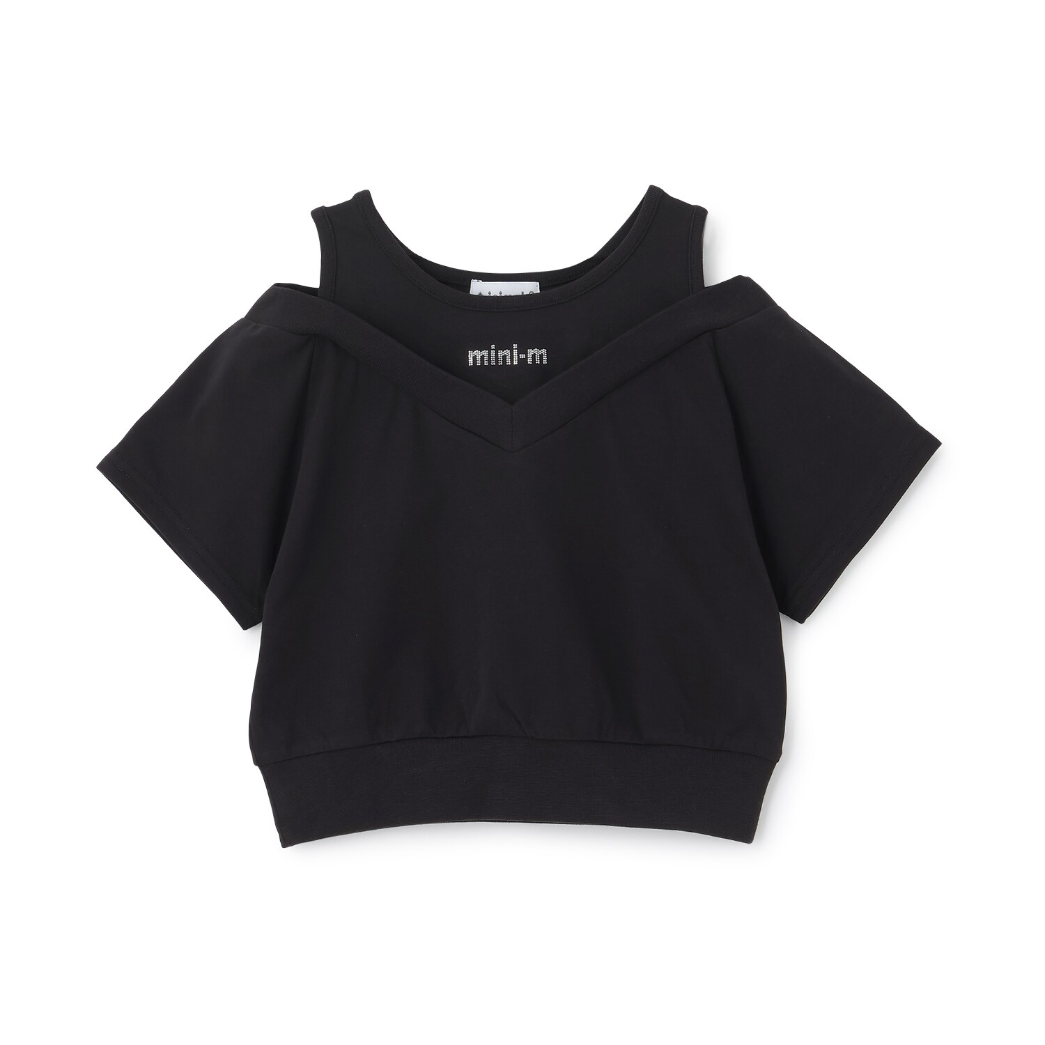 肩あきレイヤード半袖Tシャツ