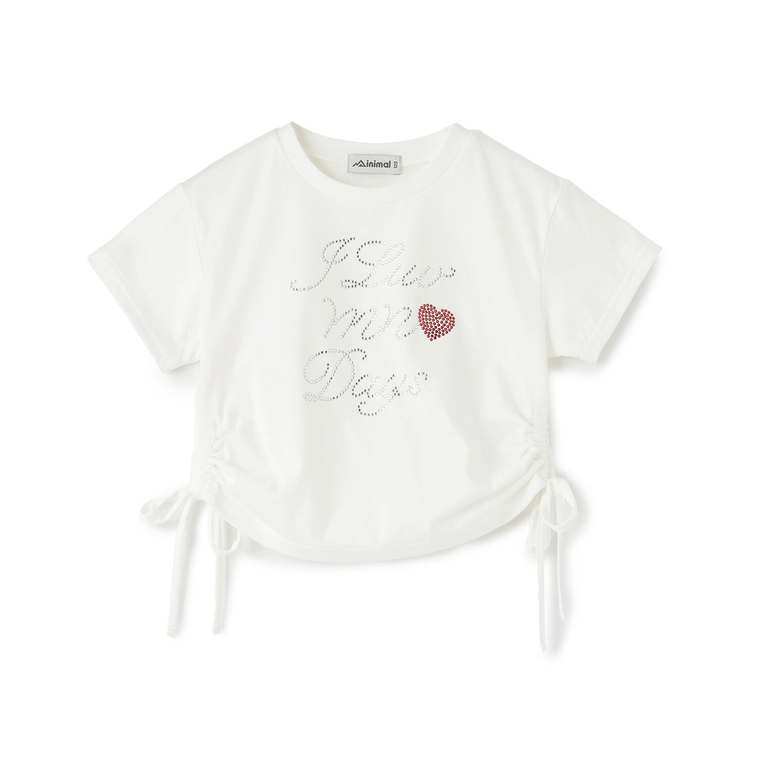 ラインストーンロゴドロスト半袖Tシャツ
