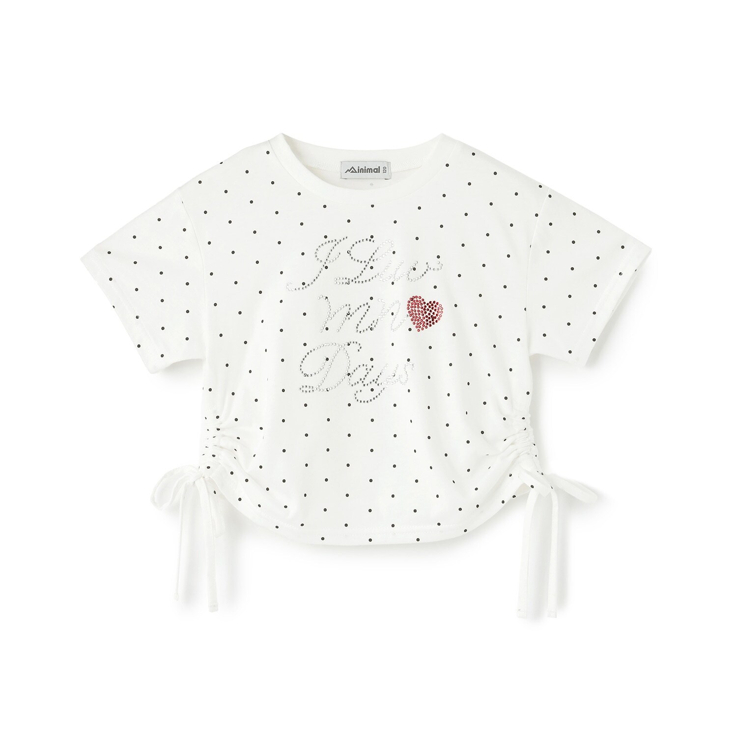 ラインストーンロゴドロスト半袖Tシャツ