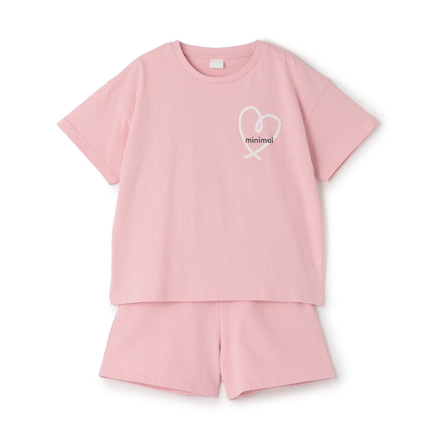 【綿100】スプレーバックプリント半袖Tシャツセットアップ