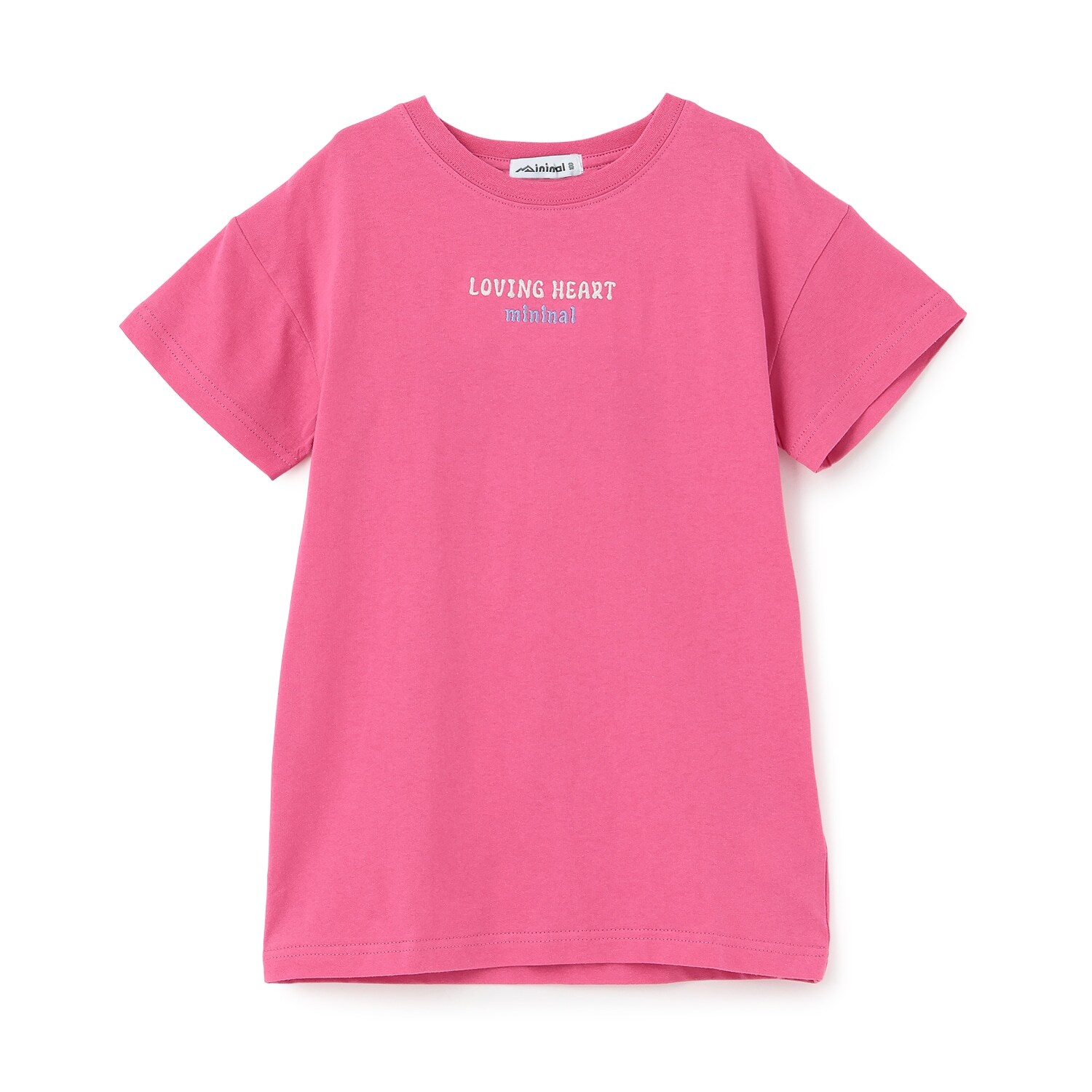 【綿100%】【プチプラ】バックハート半袖Tシャツワンピース