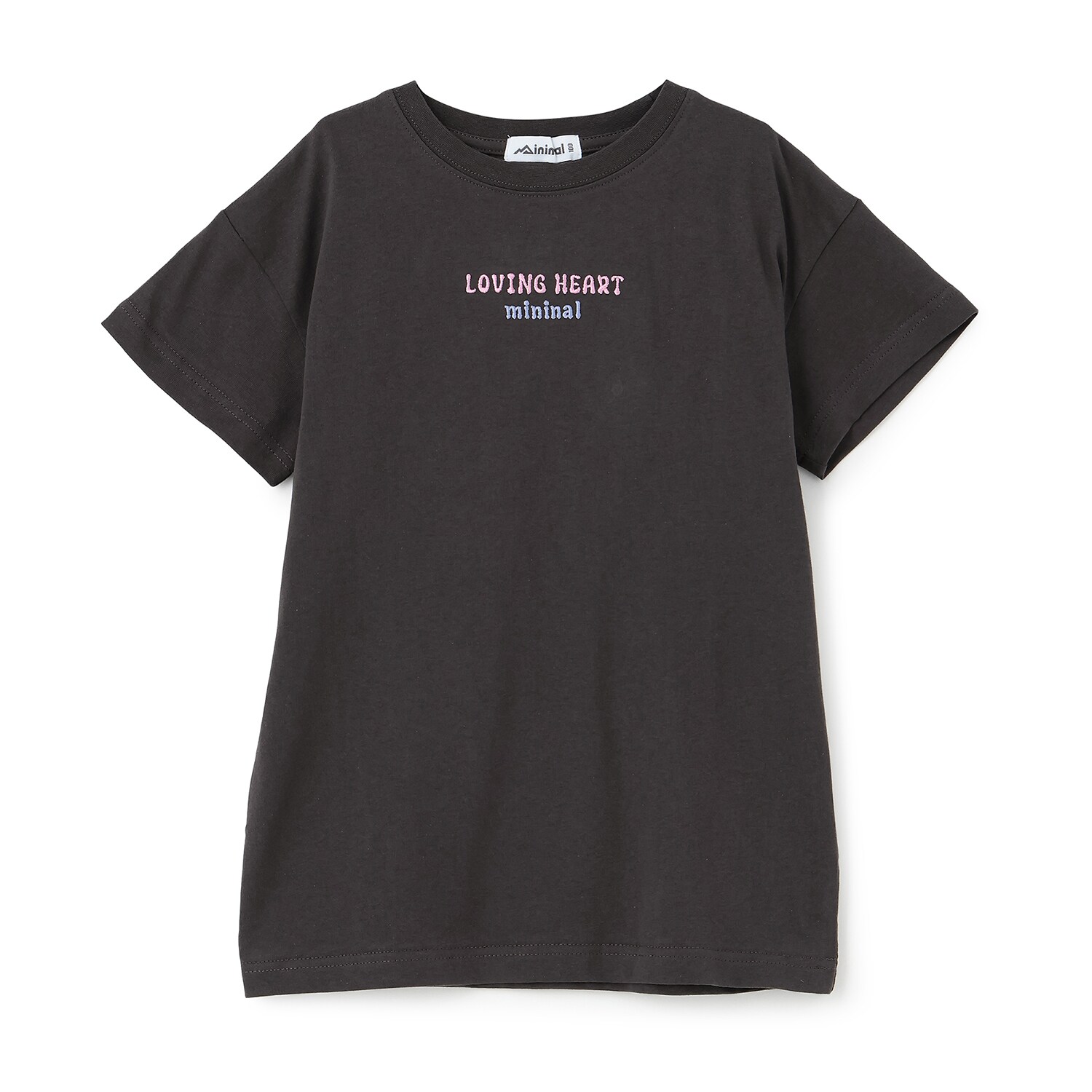 【綿100%】【プチプラ】バックハート半袖Tシャツワンピース