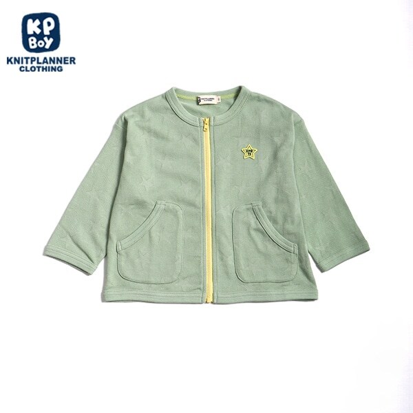 星柄モチーフの鹿の子カーディガン(90)