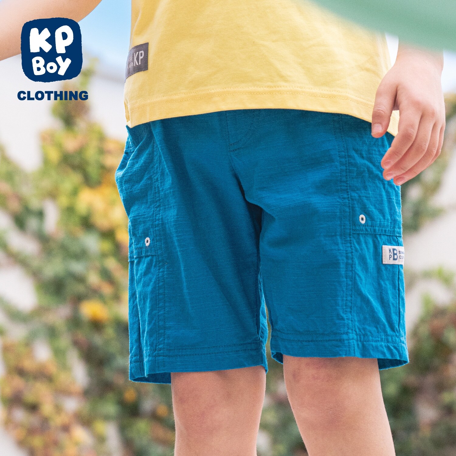 スラブ織りハーフパンツ