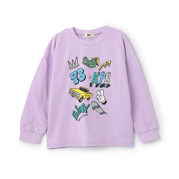 KPBポッププリント長袖Tシャツ