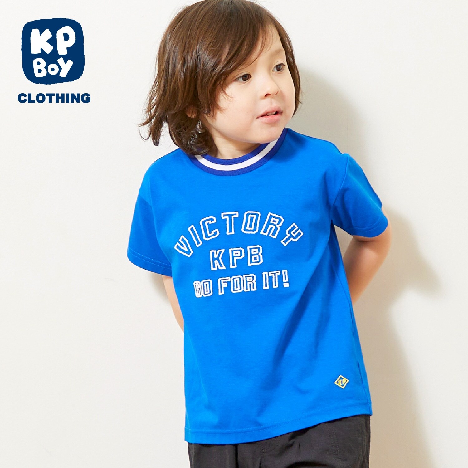 ソロナリブ衿つき半袖Tシャツ