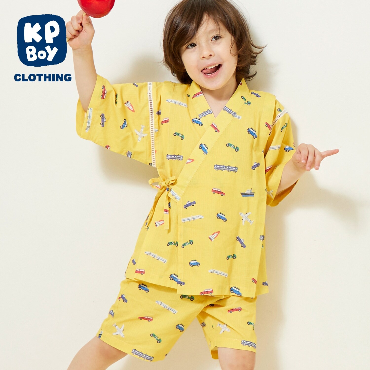 甚平 乗り物総柄