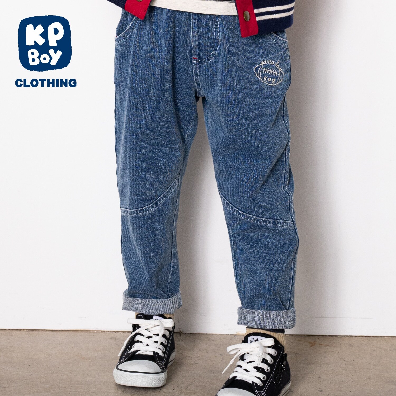 インディゴデニムニット パンツ