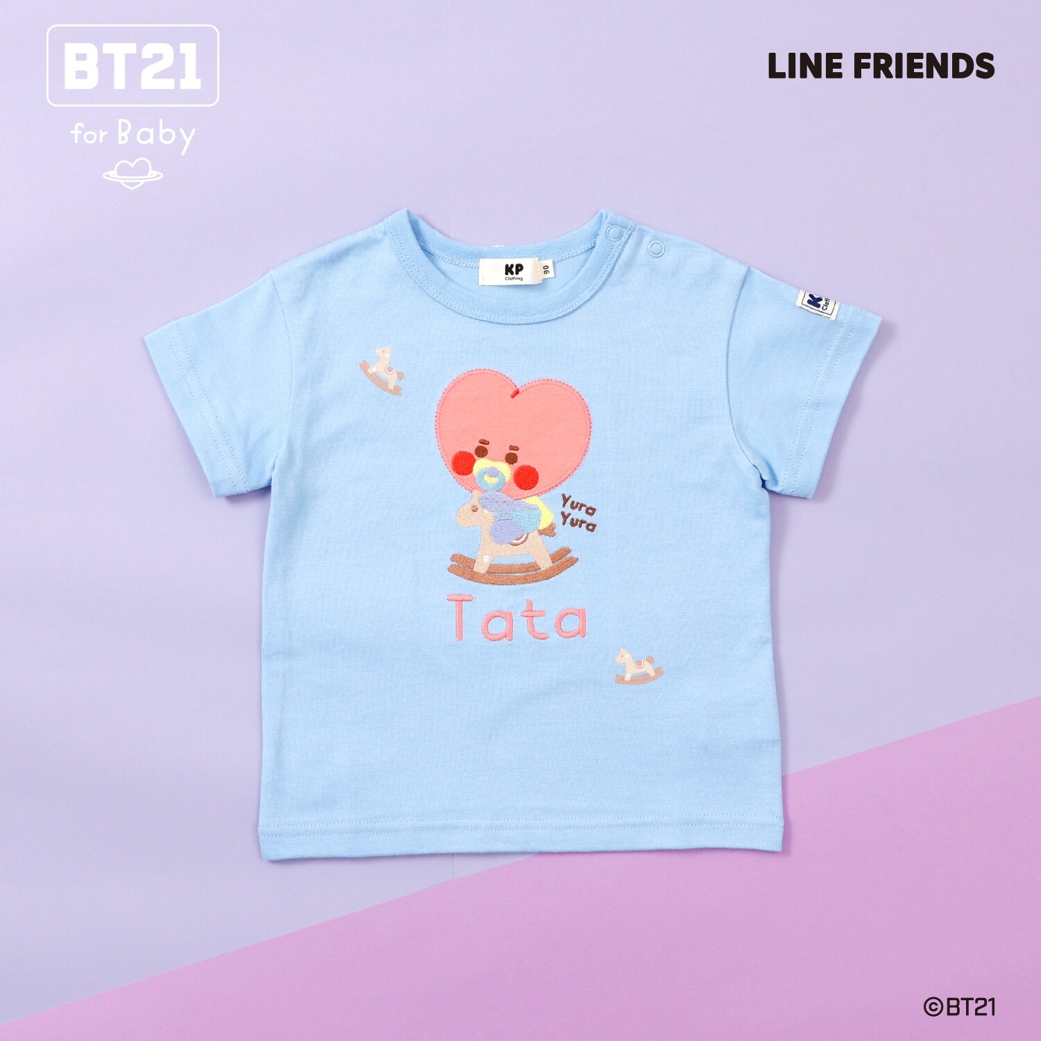 【BT21】アップリケ半袖Tシャツ