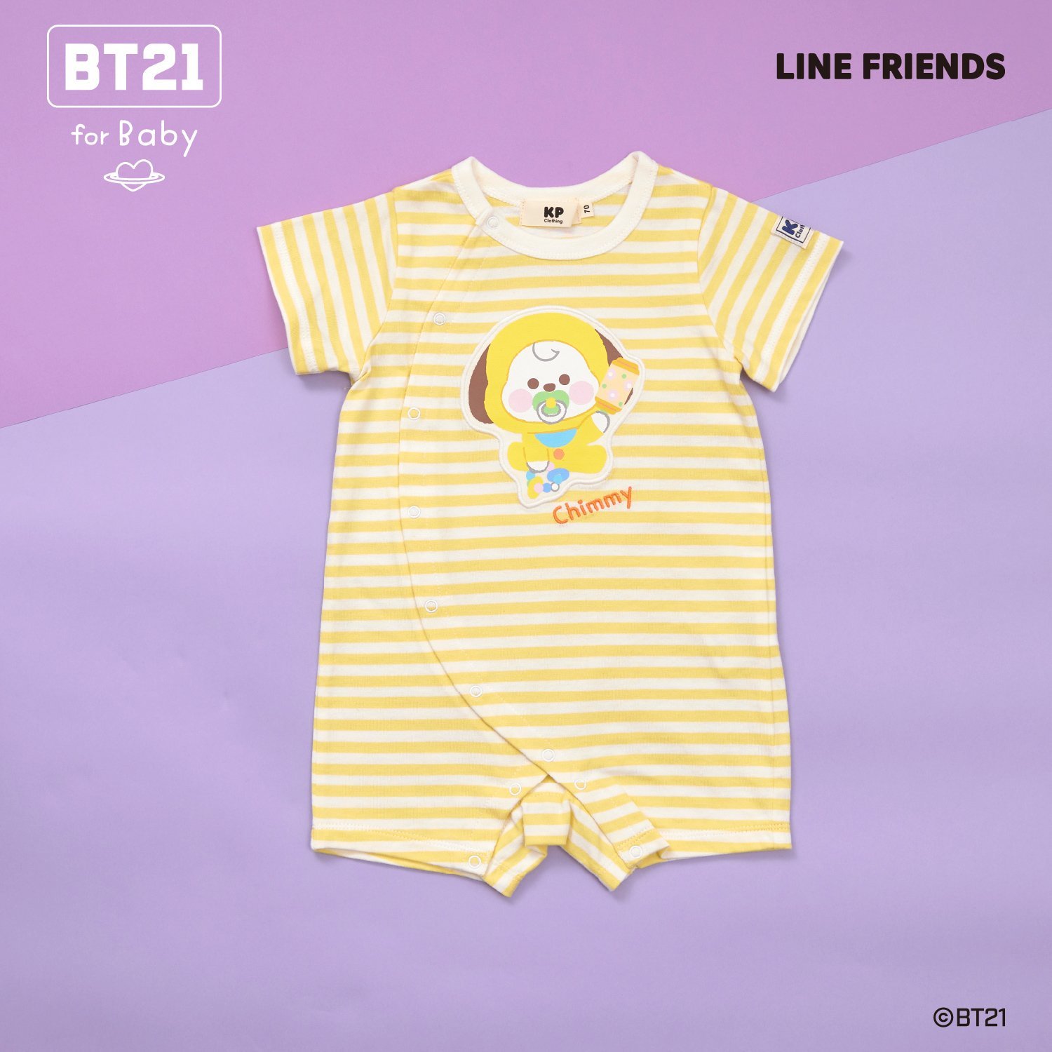 【BT21】アップリケボーダーショートオール
