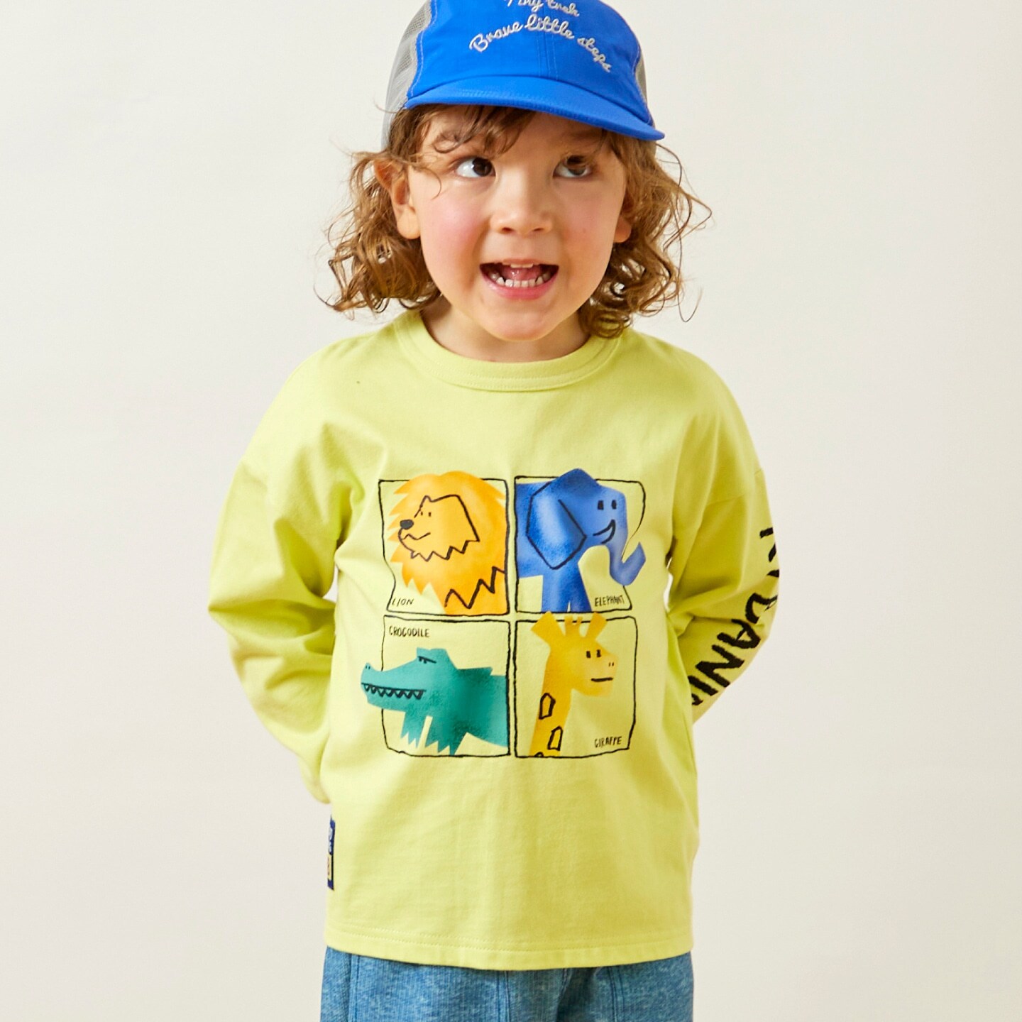 【GOOD PRICE】 アニマルモチーフプリント長袖Tシャツ