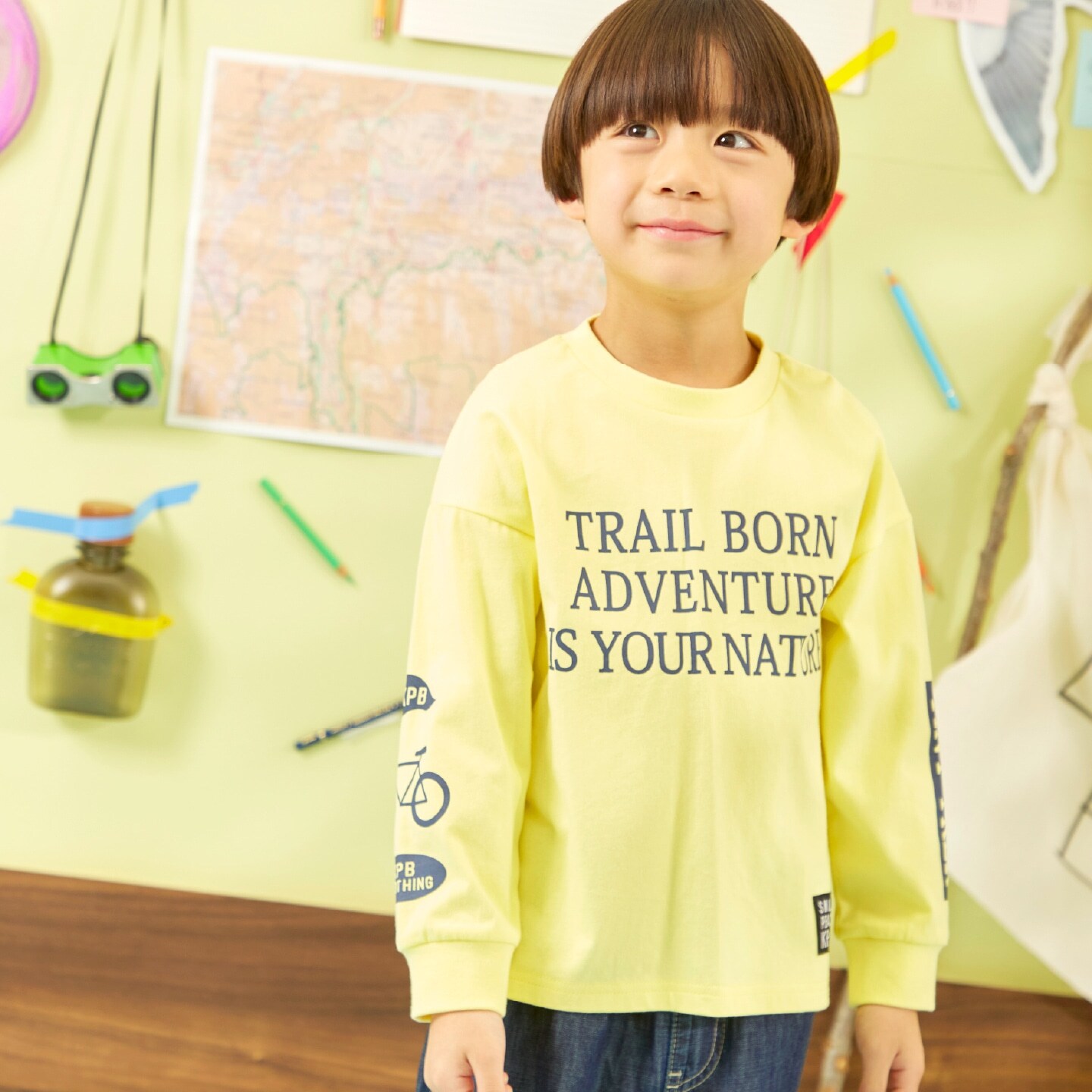 【GOOD PRICE】 ロゴプリント長袖Tシャツ