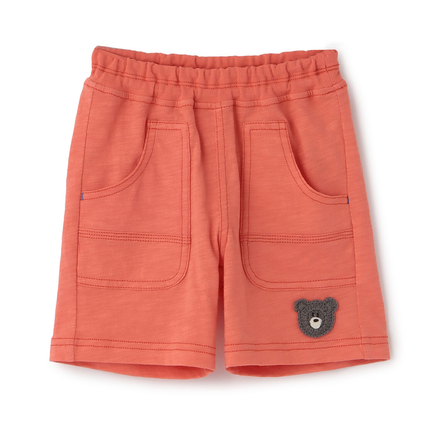 くま編みモチーフつき ハーフパンツ