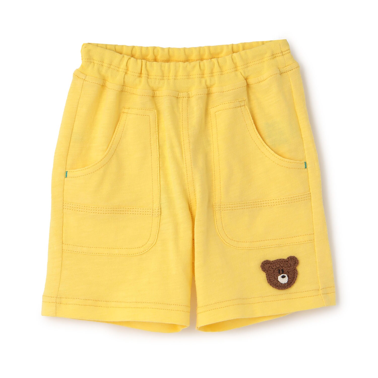 くま編みモチーフつき ハーフパンツ