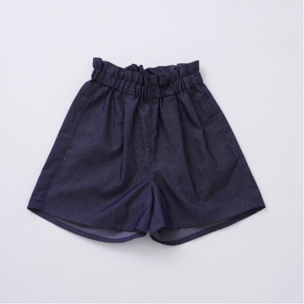 裾刺繍ウエストフリルキュロット