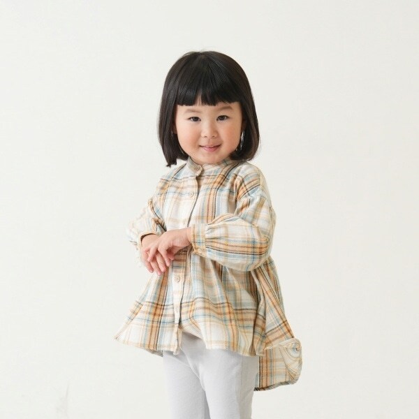 チェックスタンドチュニック