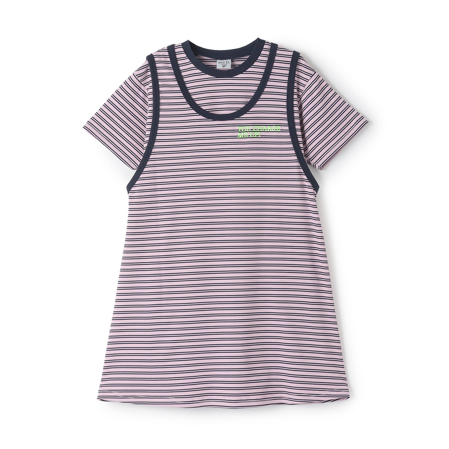 ボーダー2Pタンクワンピース