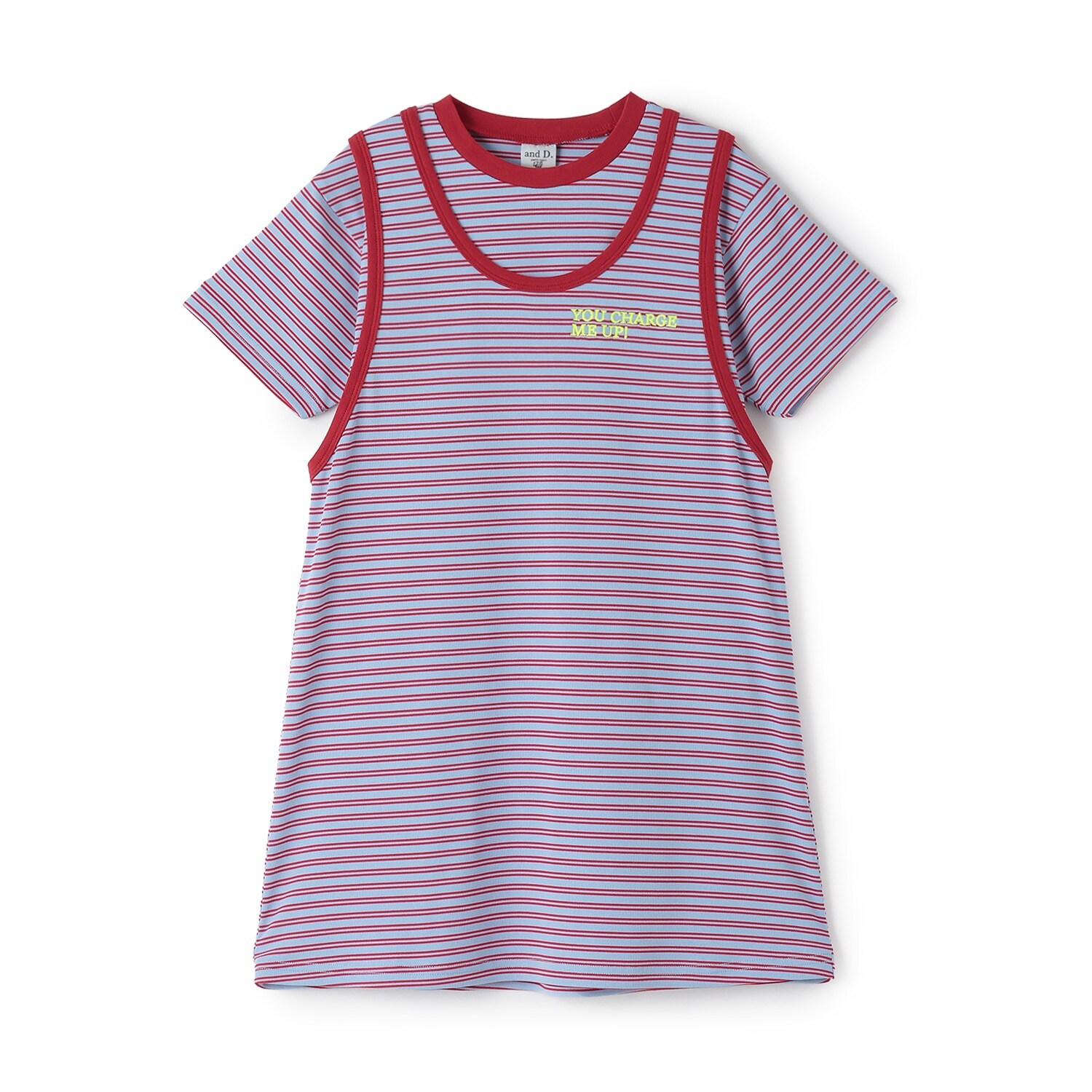 ボーダー2Pタンクワンピース