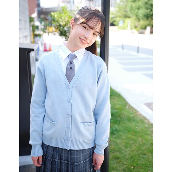 ＊綿ニットVネックカーディガン