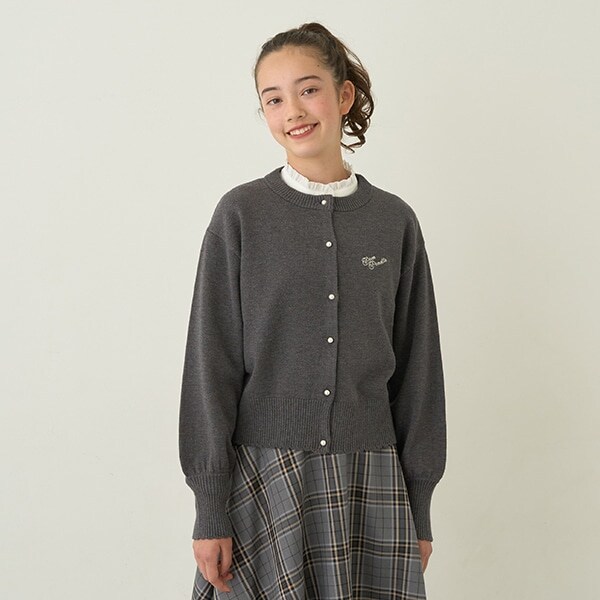 *パフスリーブニットカーディガン