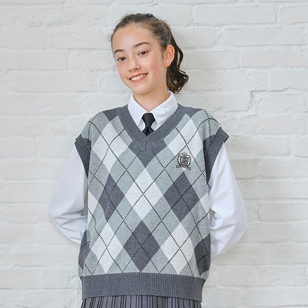 *アーガイルニットベスト