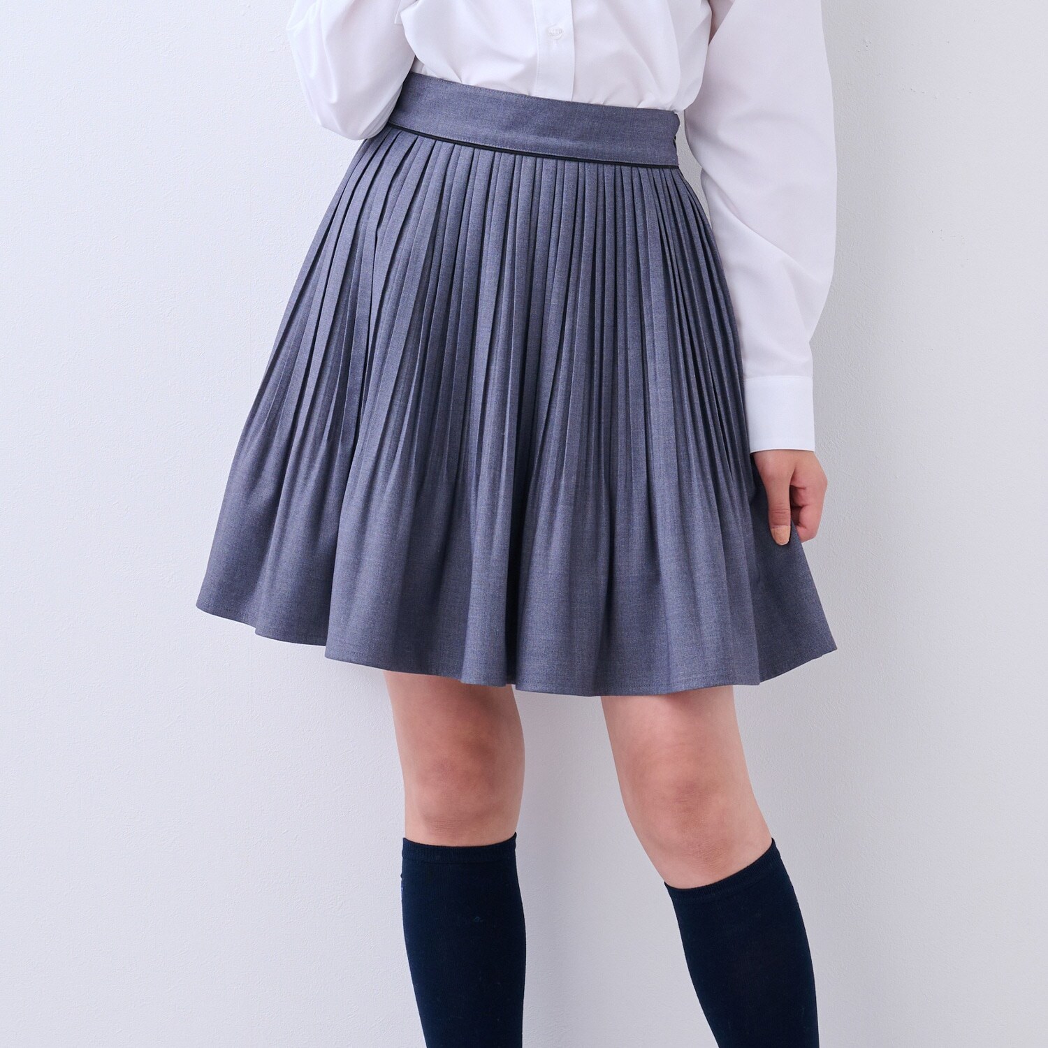 【卒服】細プリーツスカパン