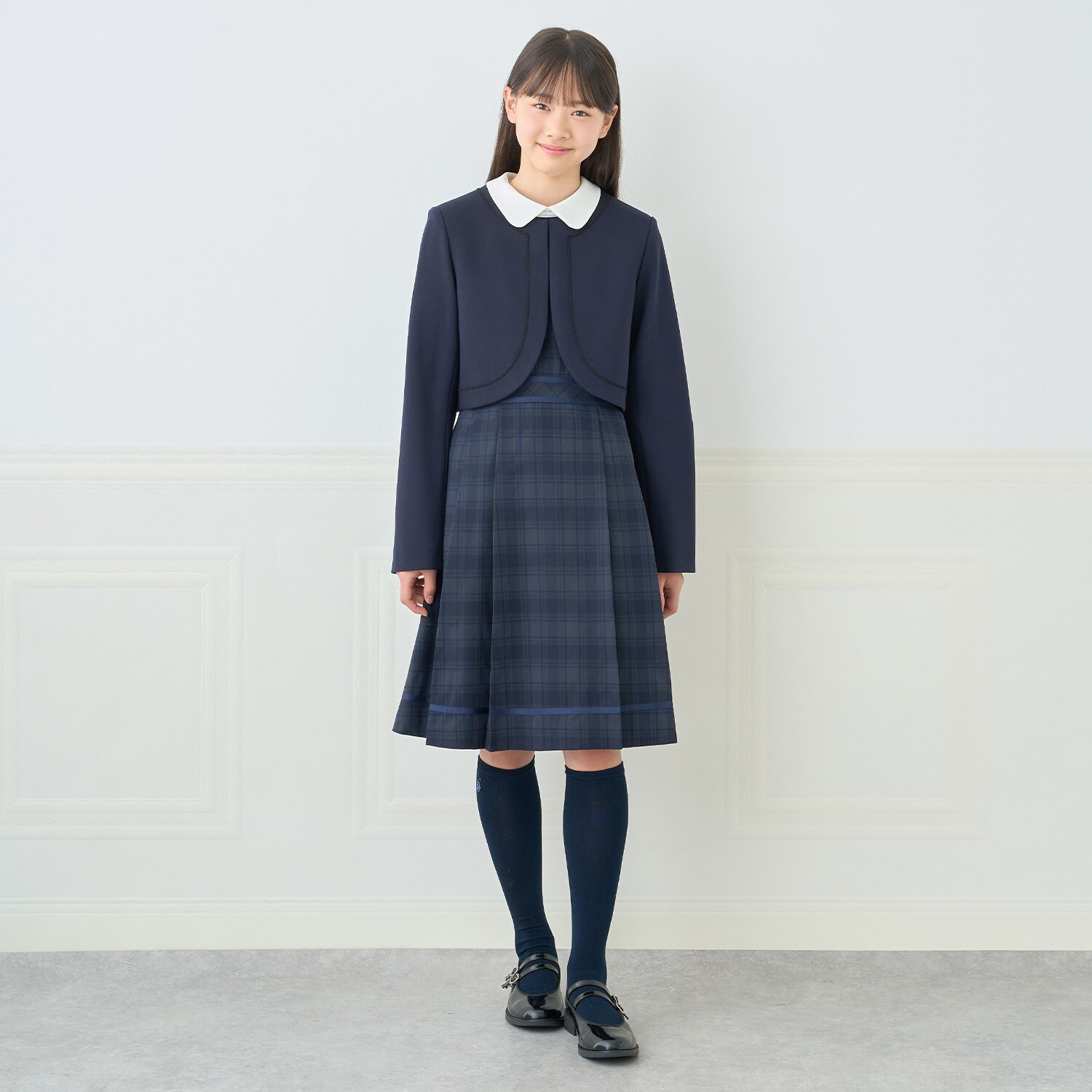 【予約商品】【卒服】【セットアイテム】ボレロ白襟×ワンピース