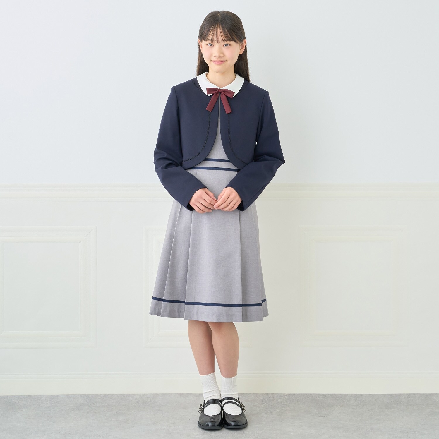 【予約商品】【卒服】【セットアイテム】ボレロ白襟×ワンピース