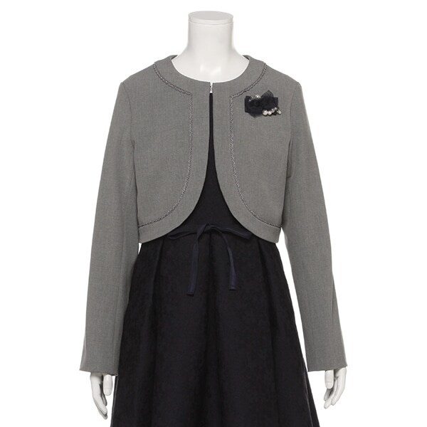 チュールブローチつきボレロジャケット