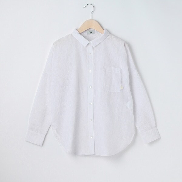 【AMI】シアーサッカーシャツ