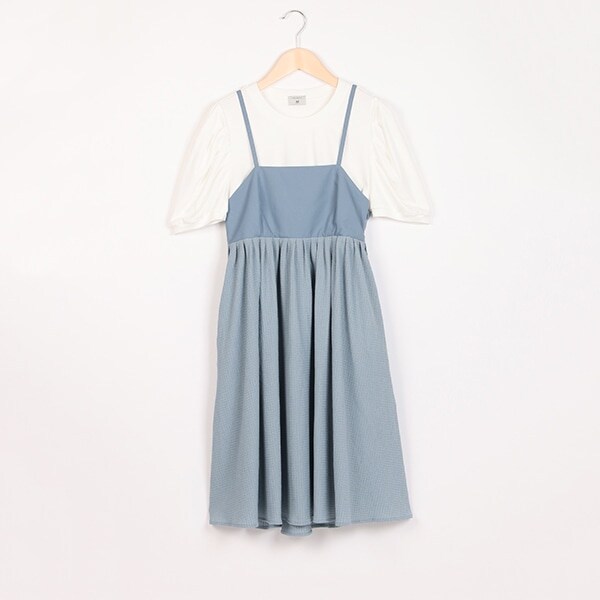 【AMI】キャミソールワンピース×パフスリーブTシャツセット