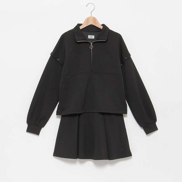 【AMI】ダンボールハーフジッププル×スカートセットアップ