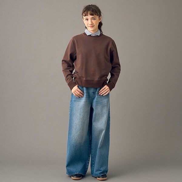 【AMI】パールフックデニムワイドパンツ