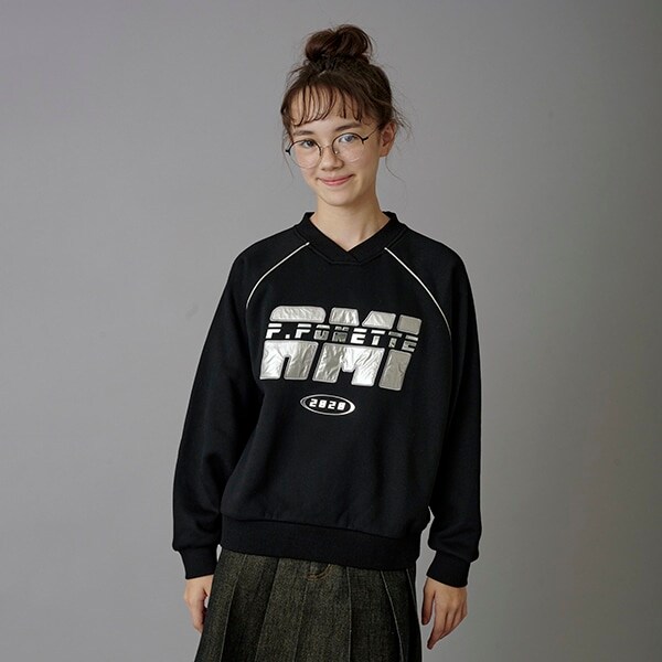 【AMI】裏起毛Vネックプルオーバー