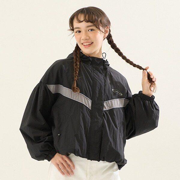 【AMI】【撥水】フードバルーンライトブルゾン