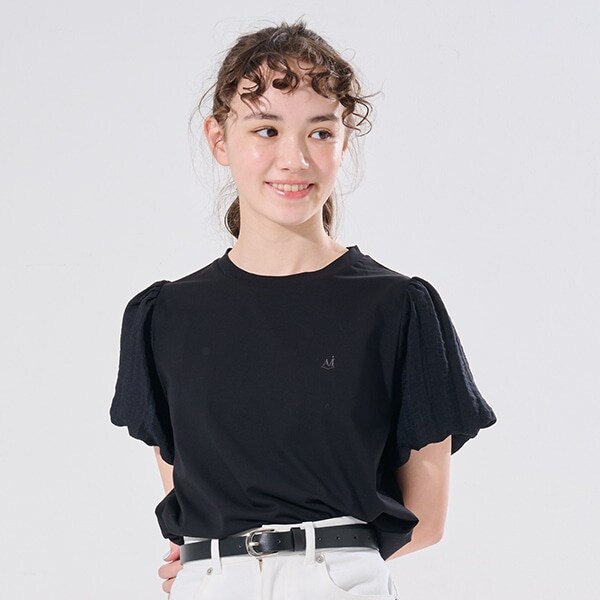 【AMI】【接触冷感】バルーンスリーブTシャツ