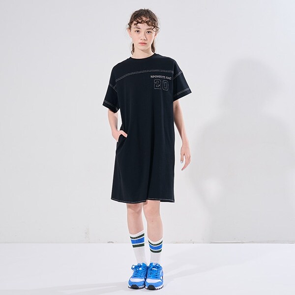 【AMI】ステッチデザインTワンピース